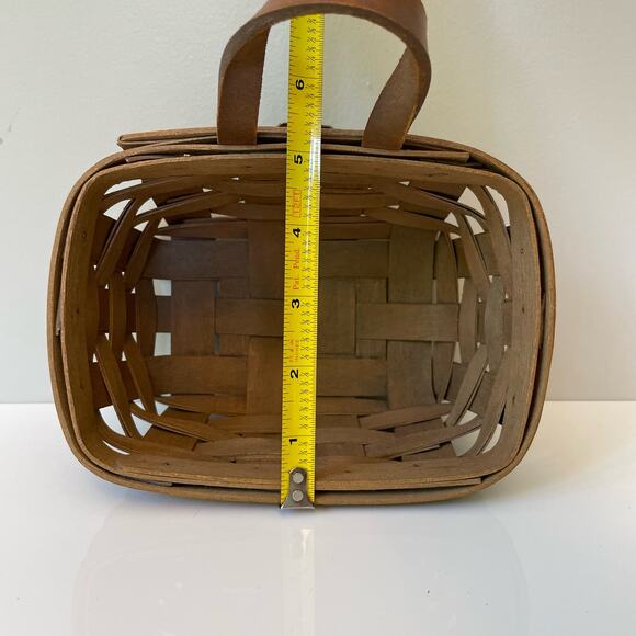 VTG Longaberger Small Key Basket With Liner Signed Dated 1985 Handmade USA Woven - Picture 12 of 13